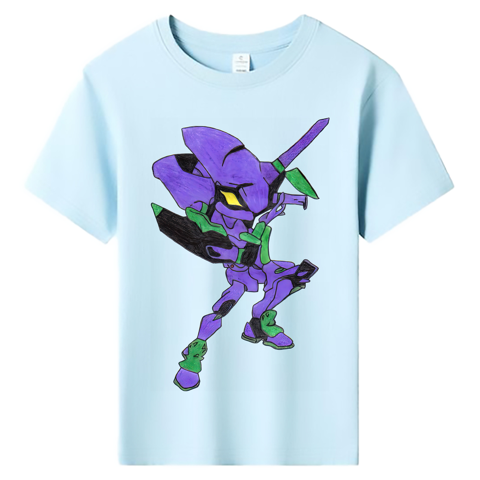 （画像用） EVA 新世紀エヴァンゲリオン 綿100％キッズTシャツ（フロントプリント）